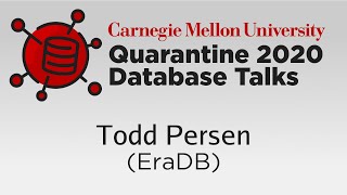 EraDB: Designing Systems for Cardinality and Dimensionality (Todd Persen, EraDB)
