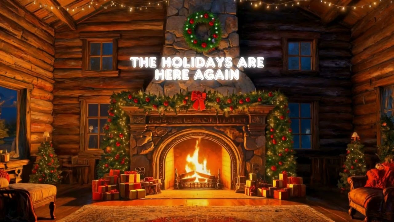 🎄 Lo-fi 🎧 “The Holidays Are Here Again” | Cozy Fireplace Ambience 