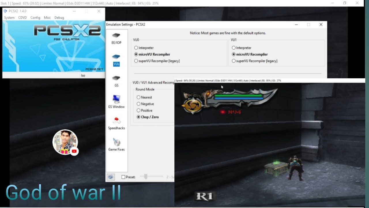 God of war 2 full speed setting for PCSX2 YouTube
