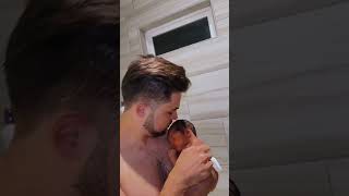 Her First Bath With Daddy