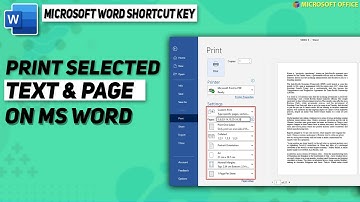 how to print selected text and page on ms word (2003-2021) | F HOQUE |