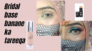 Bridal Base ka Tariqa | Tv Paint Stick Se Base Banana | Foundation or Stick se Bridal Base |