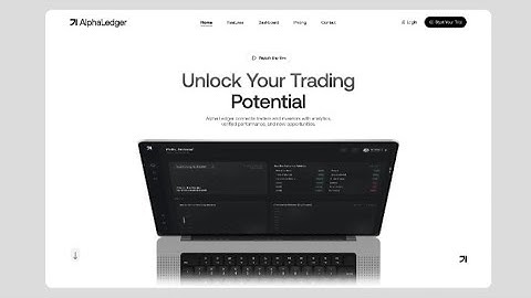 Alpha Ledger: The Next-Gen Trading Platform | Complete UI Design Walkthrough