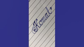 Komal Name in Cursive Writing #shorts #ytshorts #reels #signature #calligraphy #viralvideo #trending