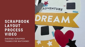 Scrapbook Layout Process Video//ACOT Weekly Sketch Challenge//Echo Park Disney Collections