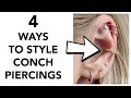 4 Ways You Can Style A Conch Piercing!! *Trendy*