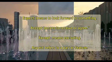 Say Goodbye to Confusion🥴: Expect, Accept, Except & Aspect in English🤩