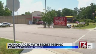 Registered sex offender charged with secret peeping in Wendell