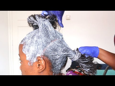 HOW I RELAX MY HAIR | 6 months new growth | Without overprocessing my hair