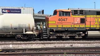 Two super long BNSF freight #trains at once at Union Station