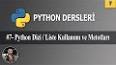 Python Veri Yapıları: Listeler ile ilgili video