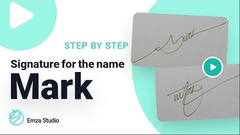 Signature for the name Mark