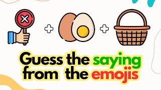 The emoji quiz! Guess the popular saying from the emojis | 3 levels | #emojiquiz #idioms #quiz