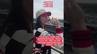 PRACTICING WITH LEXIE drivers to your cars #cc #caitlinclark .#indianafever #kndy500 #racing