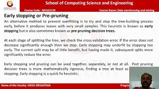 BSCS3530, MCAS2220, Data Warehousing & Mining: Tree Pruning in Data Mining