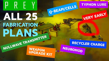 Prey ALL 25 FABRICATION PLANS VERY EARLY