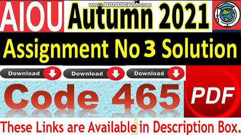 AIOU Code 465 Solved Assignment No.3 Autumn 2021 || Population & Develop || Level: Bachelor/BA