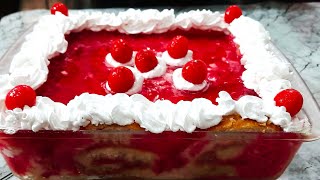 Cherry Fruit Trifle Dessert Recipe | Cherry Cream Delight | Fruit Trifle dessert By Hud's Kitchen
