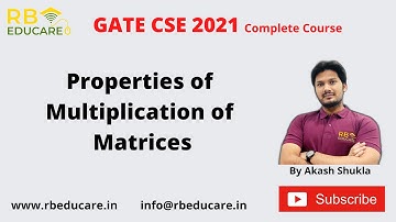 Properties of Multiplication of Matrices | Linear Algebra | EM | Akash Shukla