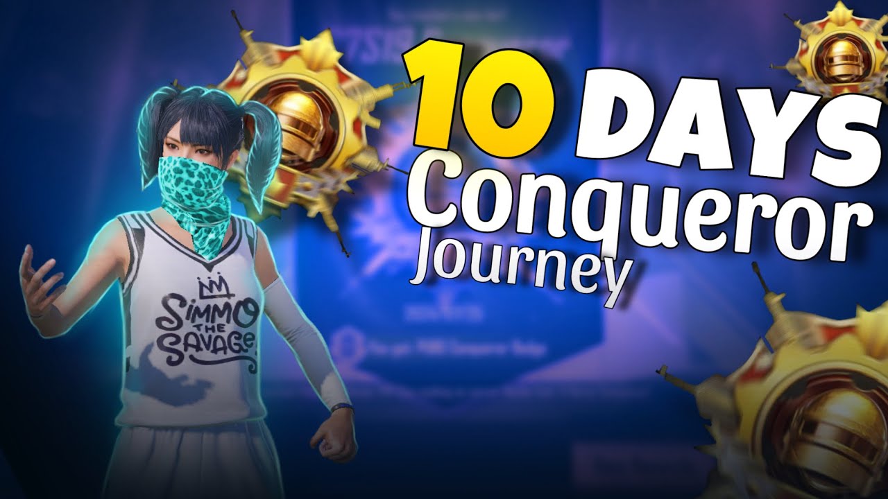 10 Days conqueror Journey😍 | tips and tricks | Pubg mobile