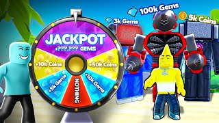 Spinning the JACKPOT Wheel in Toilet Tower Defense!