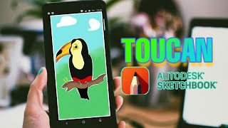 How to draw a Toucan|Autodesk Sketchbook Tutorial screenshot 4