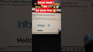 Infosys Round 1 Server Error? 😳 | Actual Questions & Sets