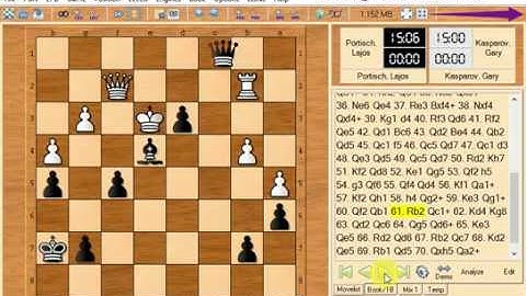 Garry Kasparov and portisch lajos 1986 dubai == 84