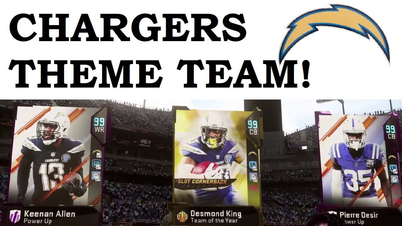 BOLT UP! LOS ANGELES CHARGERS THEME TEAM! MADDEN 19 ULTIMATE TEAM