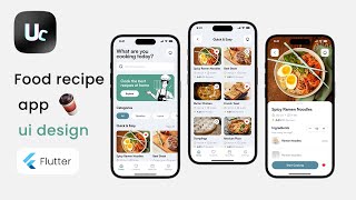 Food Recipe app Complete UI Design with Flutter | part 1 Home Screen and Bottom Navigation Bar