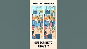 Only 1% Can Find All 5 Differences in This Crazy Airport Scene! #shorts #spotthedifference
