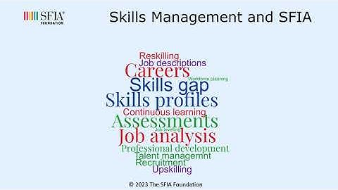 Skills Management and SFIA