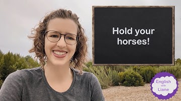 Idiom - to hold your horses