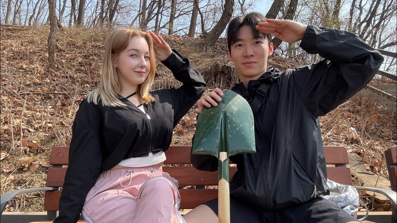 러시아 여자친구가 삽을 든 이유는..??불곰국 여자친구는 삽질을 잘할까?(feat식목일)