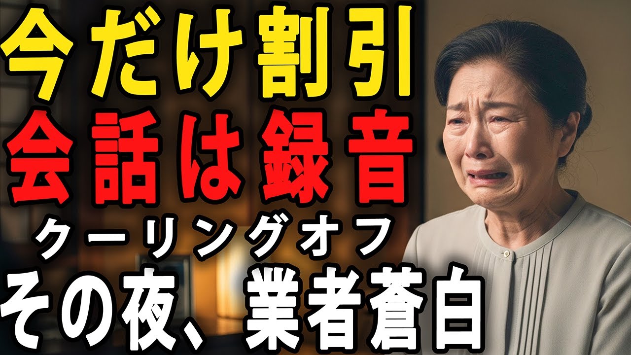 「今だけ割引、ここにサイン」――80歳祖母は録音して特商法で撤回。その夜、業者が蒼白に。