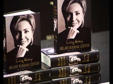 hillary clinton launches her book living history youtube