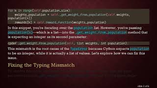 Resolving the TypeError: an integer is required in Cython Code