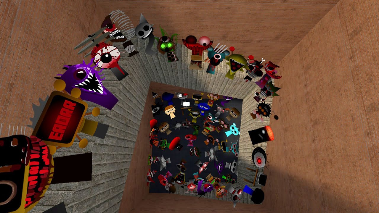 Nightmare Sprunki Nextbot Chase me in Maze Gmod !