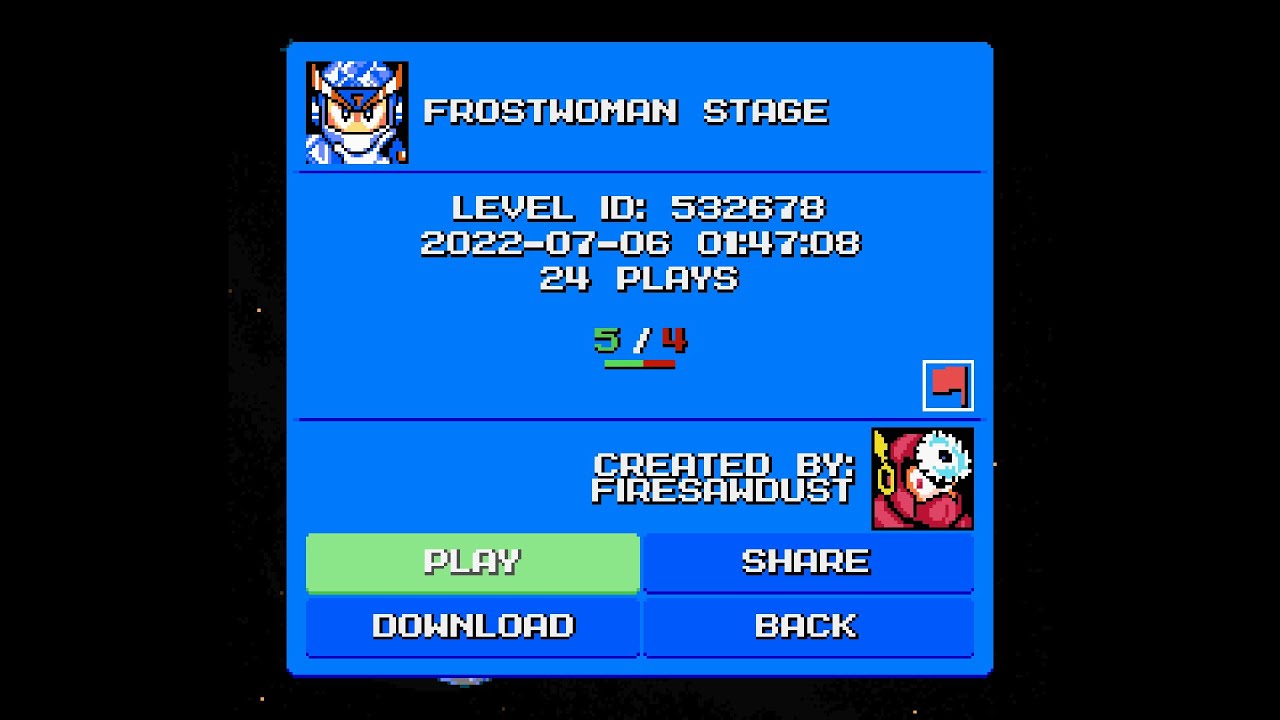 Mega Man Maker v1.7.5: FROSTWOMAN STAGE (ID: 532678)