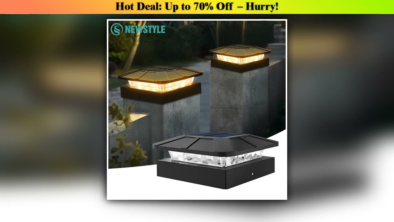 Solar Post Cap Light Outdoor 3 Modes Fence Post Solar Lights Outdoor Waterproof Deck Post L