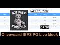 OLIVEBOARD IBPS PO Live Mock 25 April || Attempting Live ✍️ ||