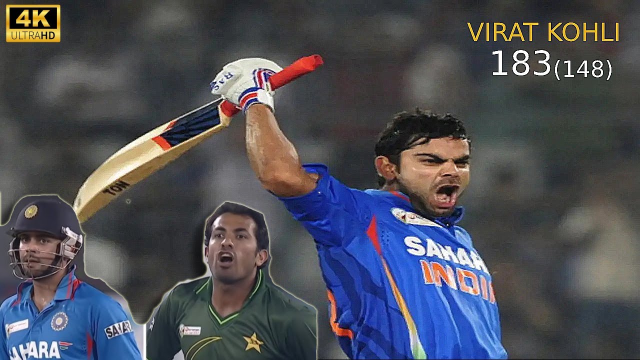 India vs Pakistan | young Virat kohli Batting | 183 runs on 148 balls