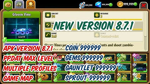 Plants vs Zombies 2 APK Version 8.7.1 And PP.dat Level Max