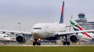 Delta A330-300 Line-up & Take-off | Schiphol Amsterdam | 4K