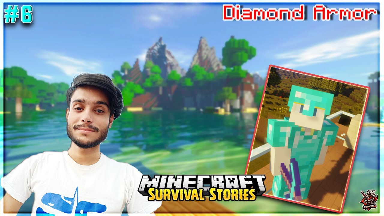 Full Diamond Armor | Minecraft Survival Series Episode 6 - YouTube