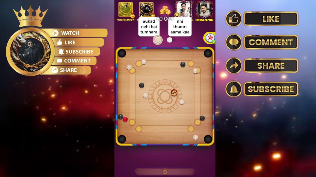 aim carrom king game play - YouTube