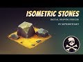 Drawing isometric Stones ● Digital Drawing Process ● Photoshop [ SephirothArt ]