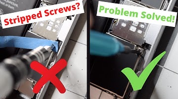 How to remove small stripped screw from electronics