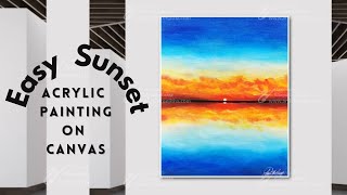 learn how to paint a sunset | how to paint sunset sky with acrylics | 30 days challenge DAY 4