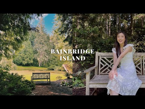 Seattle Vlog | Ferry ride to Bainbridge Island, Afternoon Coffee, Walking around Bloedel Reserve